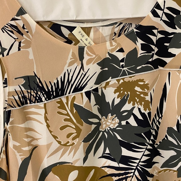 rag & bone silk printed sleeveless blouse - Picture 4 of 7